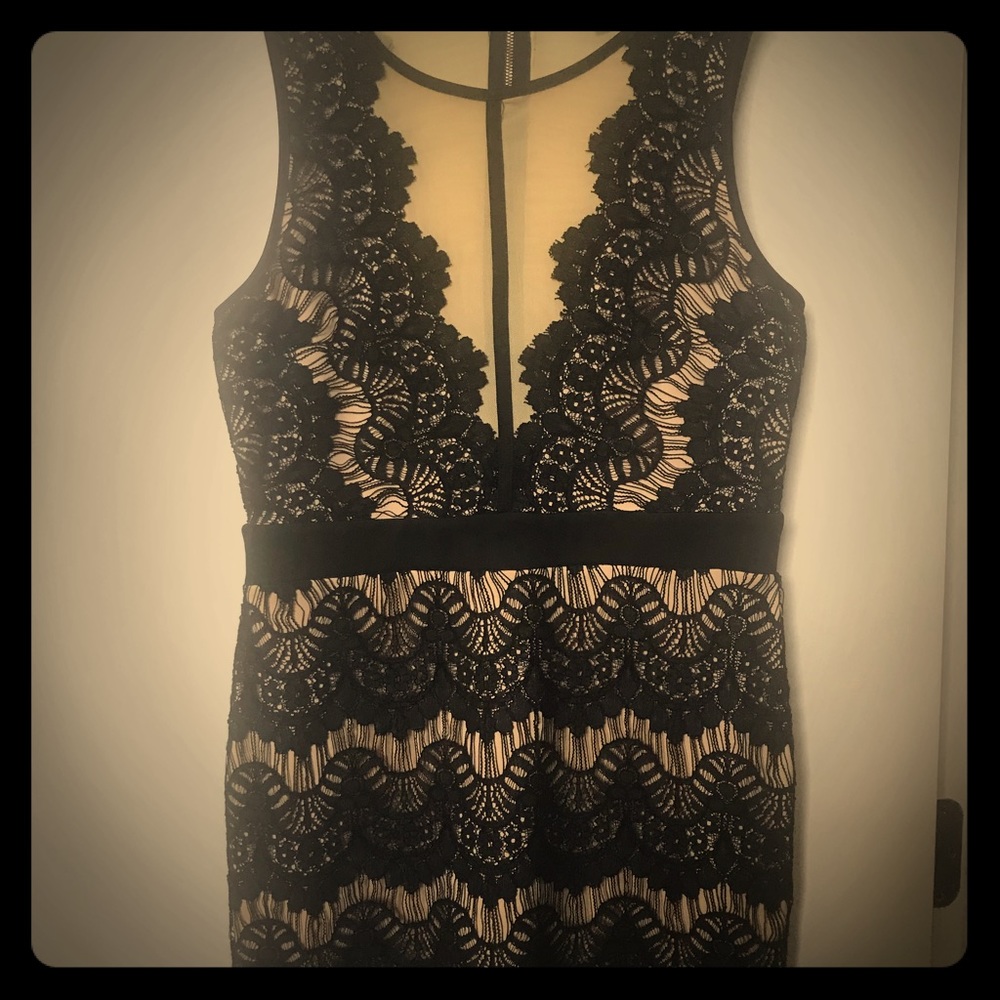 Lace dress (navy blue) black and nude size 7/8